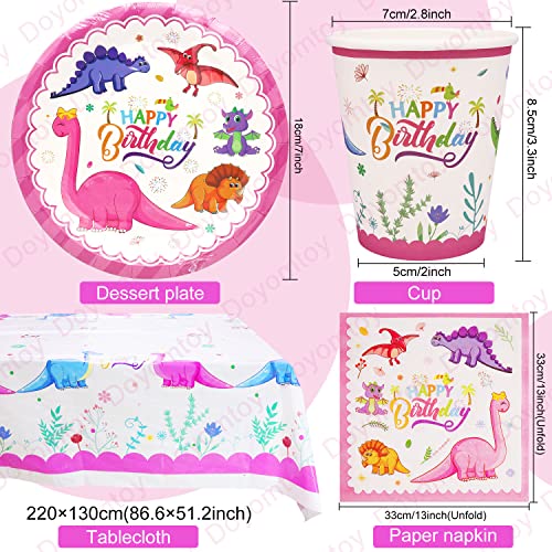 Doyomtoy Set Stoviglie 49 Pezzi Dinosaur Festa di
