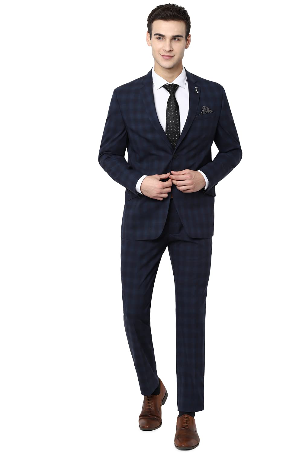 simon carter Men's Synthetic Notch Lapel Suit (2 Set) (SCSUFSLFL27757_Navy_42)-picture-19