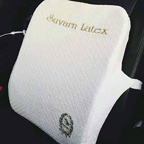 100% Natural Latex Lumbar Cushion - Back Support Pillow - Protect and Soothe Your Back - Washable Cover - Alignment Strap