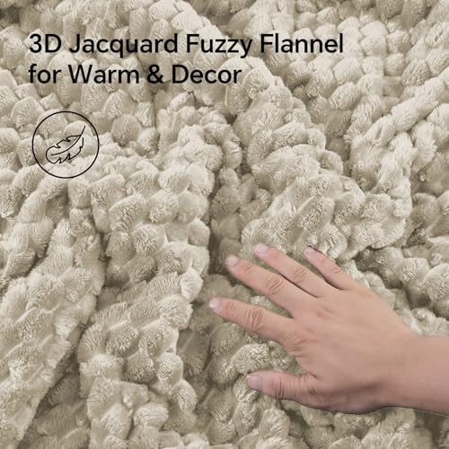 BEDELITE Fluffy Queen Comforter Set - Linen Fleece Soft Comforter for Queen Size Bed, Luxury Warm Bedding Set for Winter, Fuzzy Bed Set 3 Pieces (1 Comforter, 2 Pillowcases)