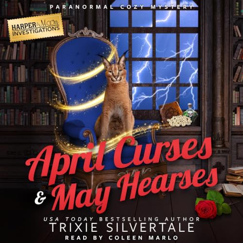 Diseño de la portada del título April Curses and May Hearses