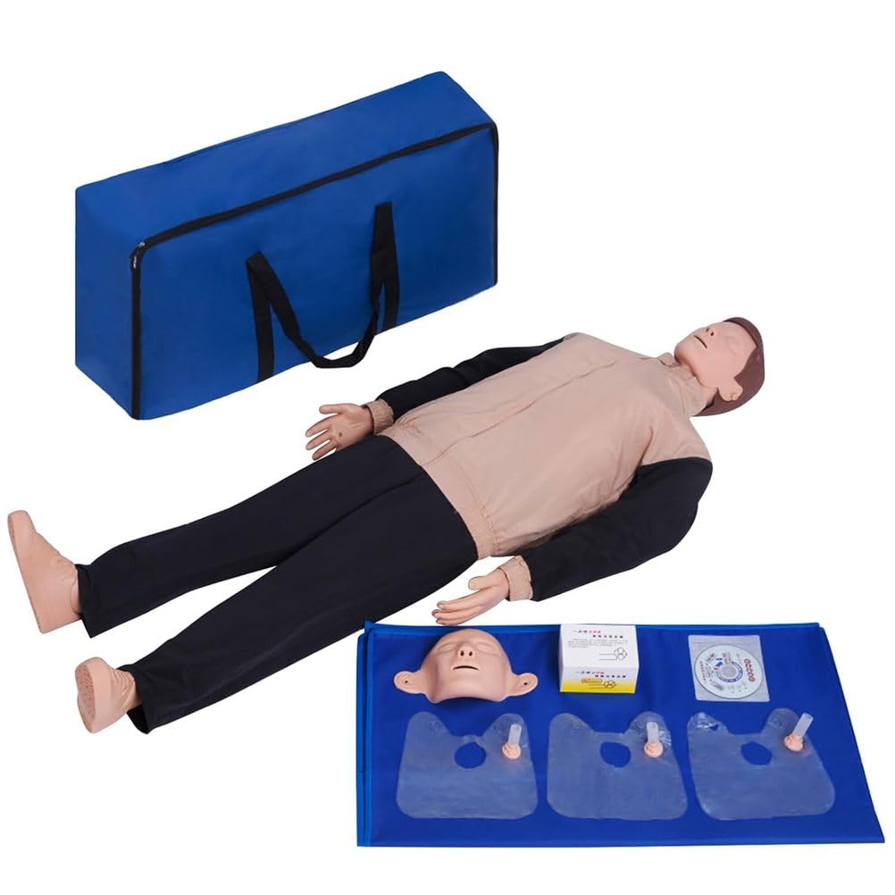 Herz-Lungen-Wiederbelebungstraining Modell Puppen Dummy Training Kit Professionelle Dummies Test Dummies Erwachsene mit mittlerer Haut MCR Medizinisches Zubehör
