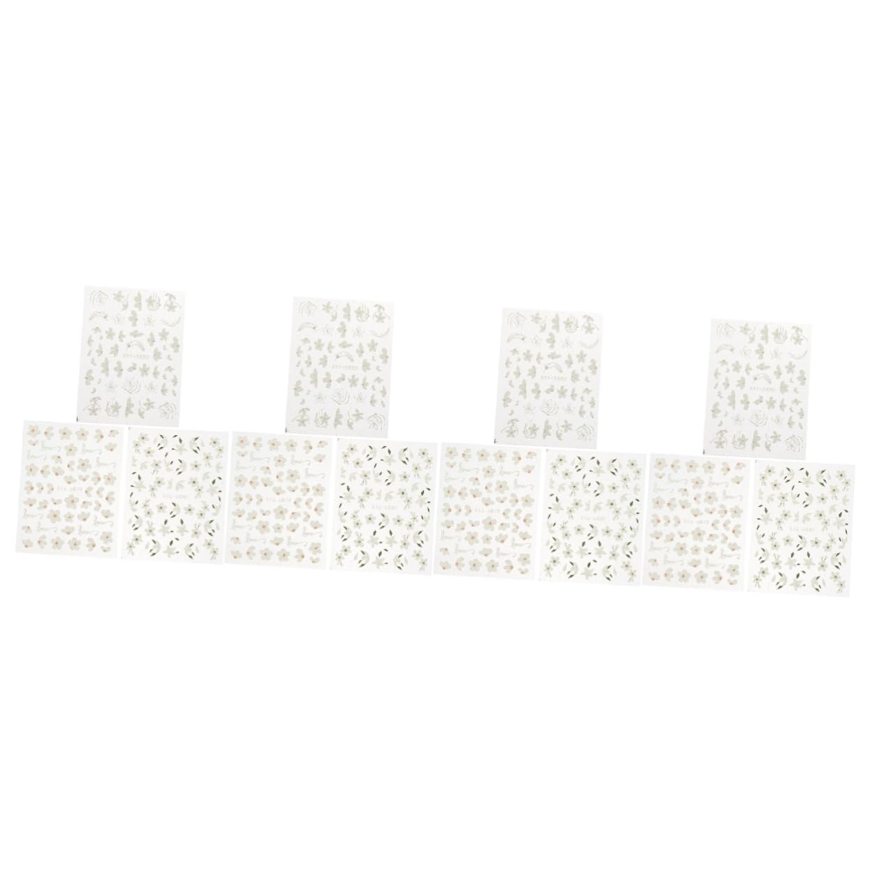 VALICLUD 4 Set Ornamento Per Unghie Decorazione Per Unghie Fiori Adesivi Per Unghie Floreali Adesivi Floreali Per Manicure Carino Unghia Fiore Etichetta Uv Resina 3 Fogli * 4