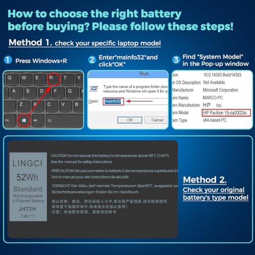 Image of JHT2H Battery Replacement for Dell Latitude 7310 7410 Latitude 7410 Chromebook Enterprise Series P34S P34S001 4V5X2 Y7HR3 35J09 HRGYV WY9MP XMV7T 009YYF 7CXN6 T3JWC XMT81 0YJ9RP 52Wh