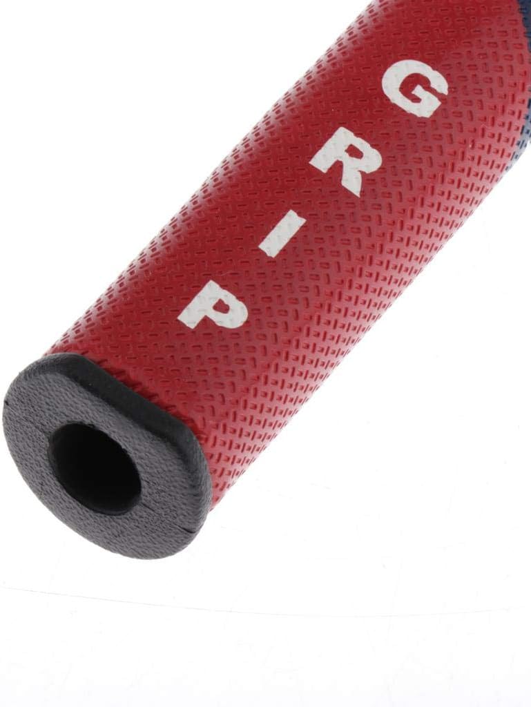 5のセットゴルフパターグリップスーパーライトPUレザーアンチスリップゴルフハンドルカバーレッド, 赤