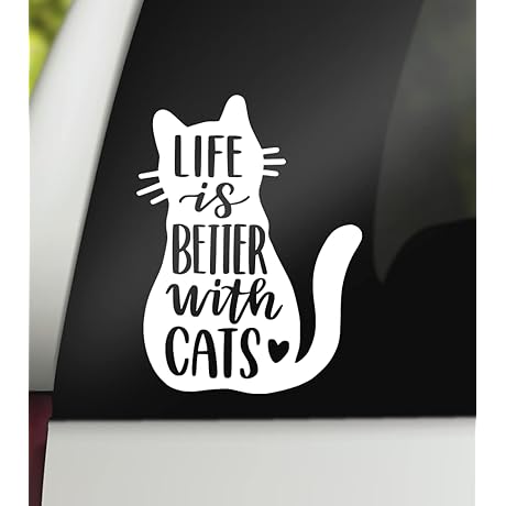 Life is Better with Cat Car Decals