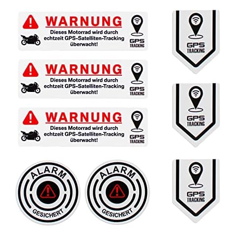 BIKE-label Anti Theft Sticker 8 Pieces Alarm Sticker for Motorcycle Mobile Phone Laptop X900265VA Cover