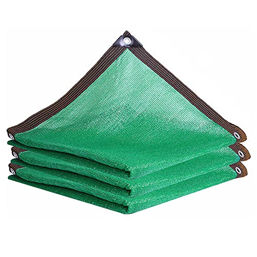 Red de sombra de jardín, 90% de tasa de sombreado, protección contra rayos UV, protección contra rayos UV, con ojales para invernadero al aire libre, protección de flores, color verde (2 x 2 m, verde)