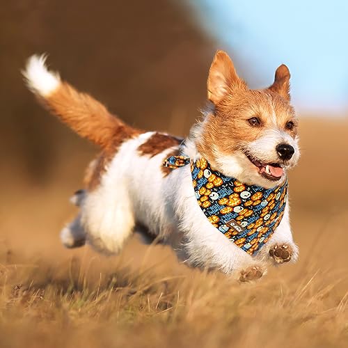 Image of Tunkoo Happy Halloween Dog Bandana Super Cute Dog Scarf - Durable and Stylish Adjustable for Girl or Boy Small Medium and Large Square Puppy Kerchief, S