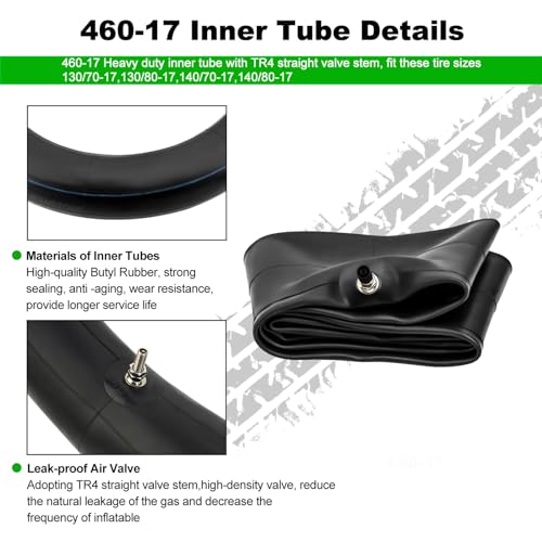 Image of 460-17 Inner Tube 130 /80-17 Motorcycle Heavy Duty Tire Inner Tube
