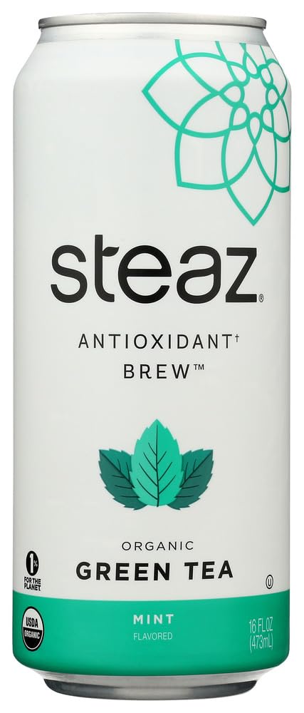Steaz Organic Iced Teaz, Green Tea with Mint,USDA Organic