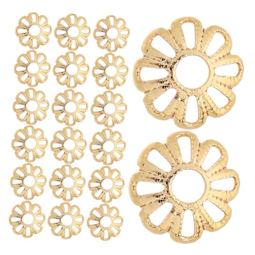 IWOWHERO 200pcs Bead Caps For Jewelry Making: Flower Cup Shape Spacers End Charm Cap For Earring Bracelets Necklace DIY Crafts Making