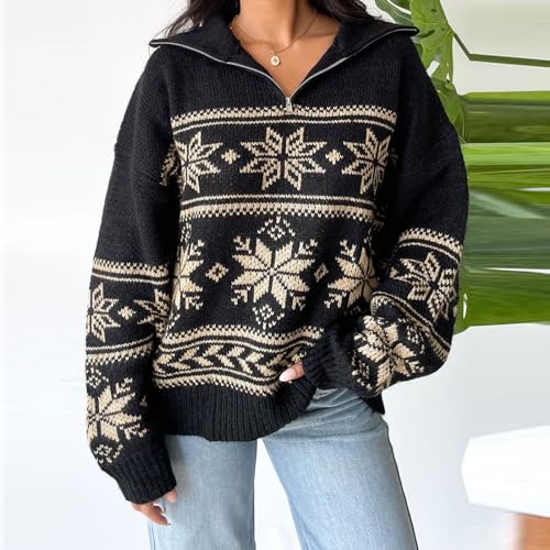 Women Y2K Argyle Striped Pullover Sweater Long Sleeve Vintage Preppy Style Winter Warm Pullover Knitwear2