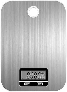 Feicuan Digital Kitchen Scales 1g/0.1oz Max 5kg/11lb - Food Scale with Backlit LCD Display Large Number Stainless Steel Platform Electronic Scales Multifunctional Weighing for Cooking, Baking, Home