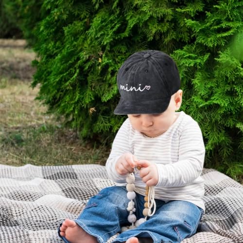 BAOZOON 2 Pcs Parent-Child Baseball Hats Adjustable Mama and Mini Matching Caps Retro Snap Cap for Mother Child Daughter Son3