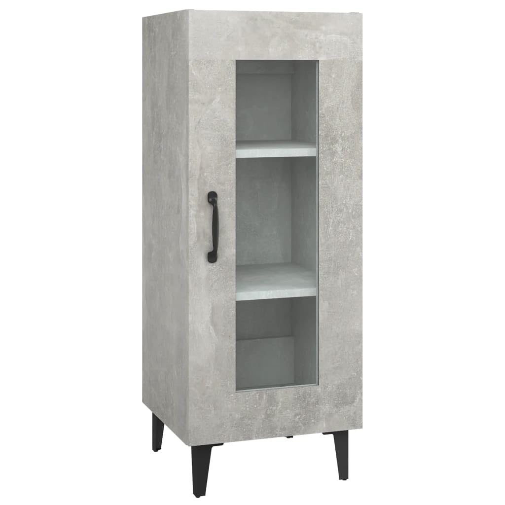 vidaXL Engineered Wood Sideboard - Compact and Modern Storage Cabinet with Metal Legs, Concrete Grey