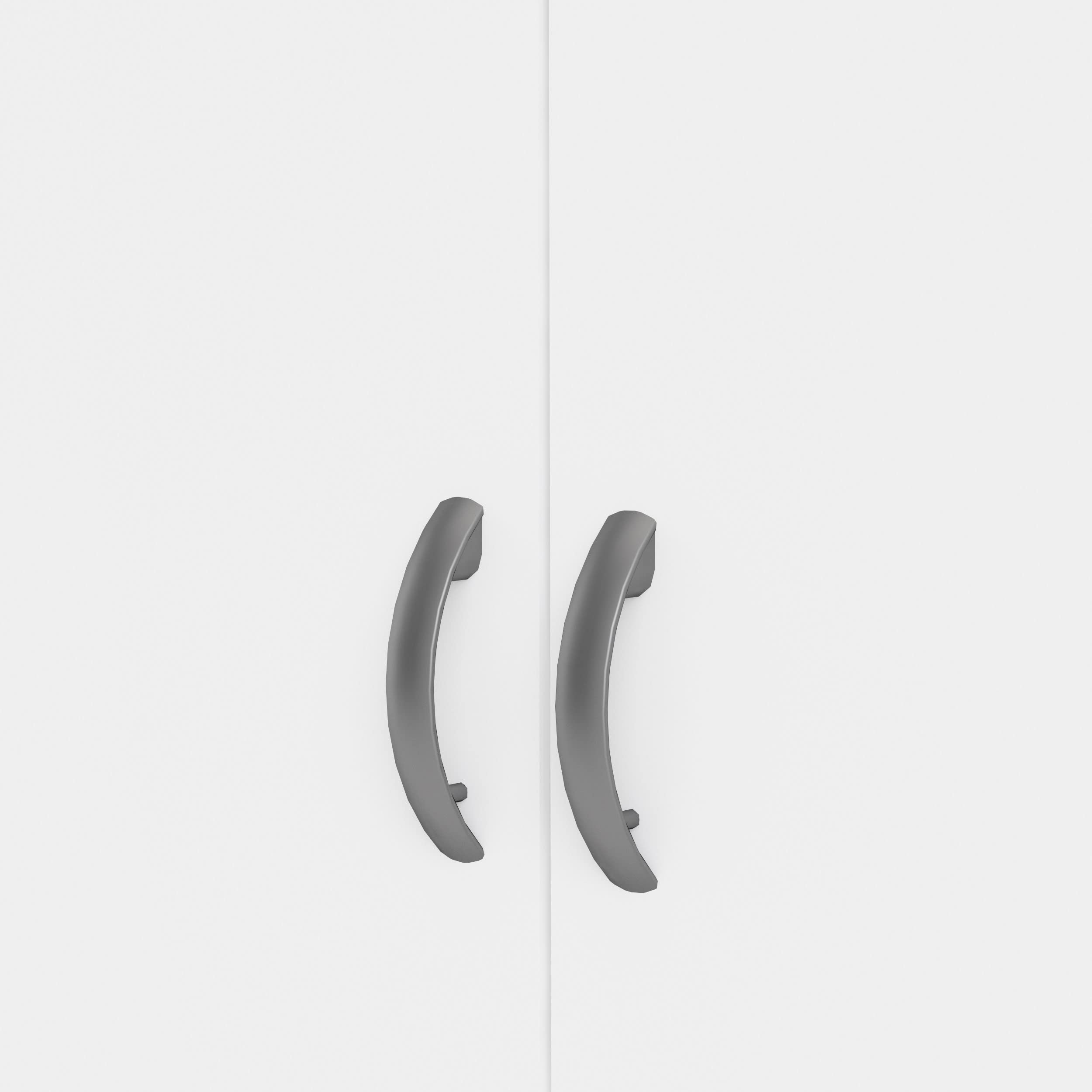 Arredo Stock Armadio bianco multifunzione due ante battenti, 69x35x170 cm