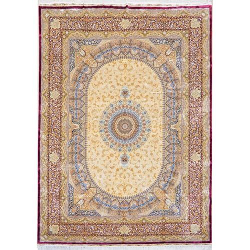 Yilong Carpet 10x14ft Classic Handmade Silk Area Rug Oriental Flooring