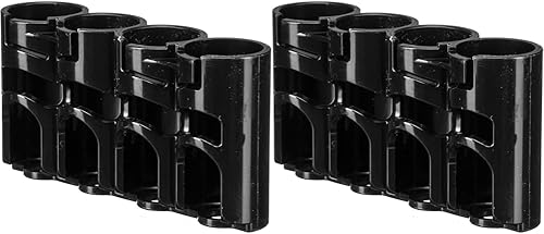 Storacell by Powerpax Slimline CR123 - Contenedor de almacenamiento de batería con capacidad para 4 baterías, color negro (paquete de 2)