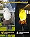 iStatue Owl Solar Decorative Garden Stake Lighting, Waterproof Cute Animal Outdoor Figurine Lights Ornament Statue Decor for Pathway, Patio, Lawn Housewarming (Owl)