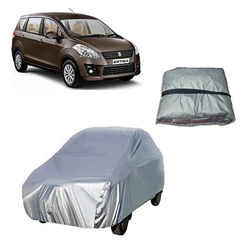Trigcars Maruti Suzuki Ertiga Car Body Cover Silver Car Bluetooth