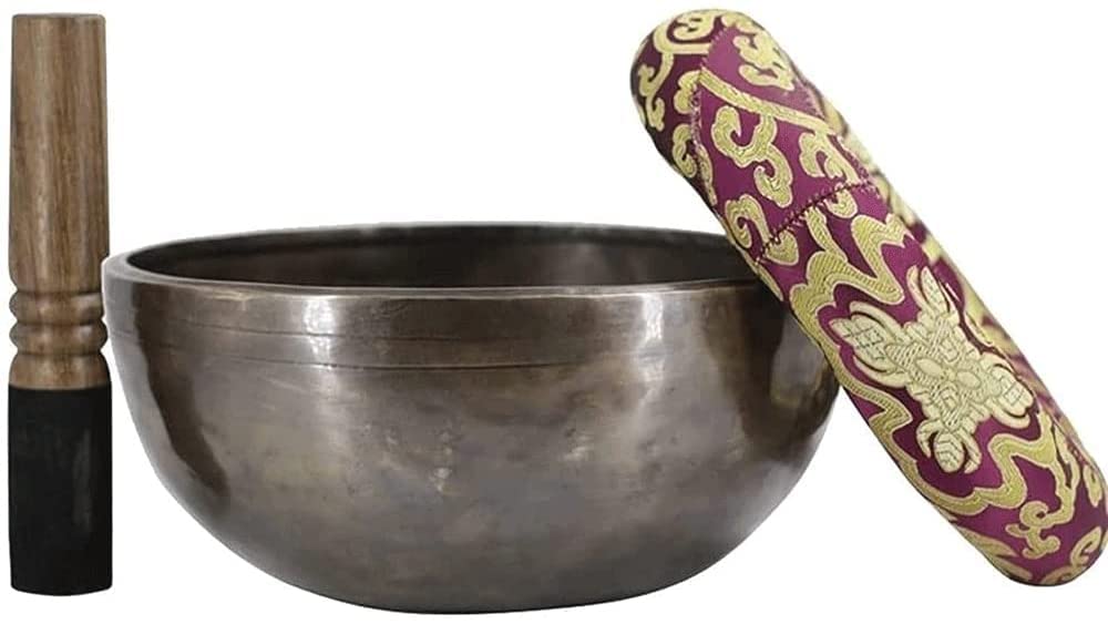 Set di campane tibetane, autentiche campane tibetane per la meditazione, realizzate a mano in Nepal con cuscino percussore, facili da suonare per la guarigione, la meditazione, la consapevolezza e il