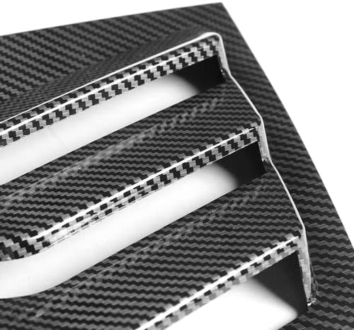 Rear Side Window Louvers ABS Sunshade Cover Vent Compatible with 2011-2021 Dodge Charger 2 Pieces, 2012 2013 2014 2015 2016 2017 2018 2019 2020 (Carbon Style)