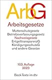 Arbeitsgesetze: mit den wichtigsten Bestimmungen zum Arbeitsverhältnis, Kündigungsrecht, Arbeitsschutzrecht, Berufsbildungsrecht, Tarifrecht, ... und Verfahrensrecht (Beck-Texte im dtv)