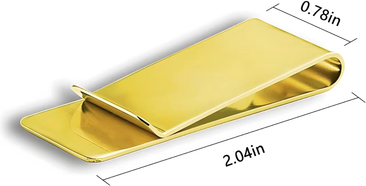 Mvwarj 12 Pack Stainless Steel Money Clip for Men Slim Metal Cash