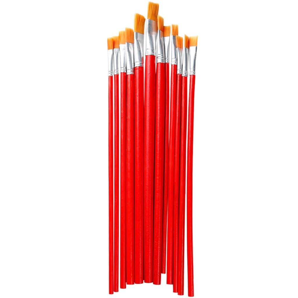 Czerwony łodyga nylon płaski obraz olejny pędzel akrylowy akwarela sztuka pędzel farba układ