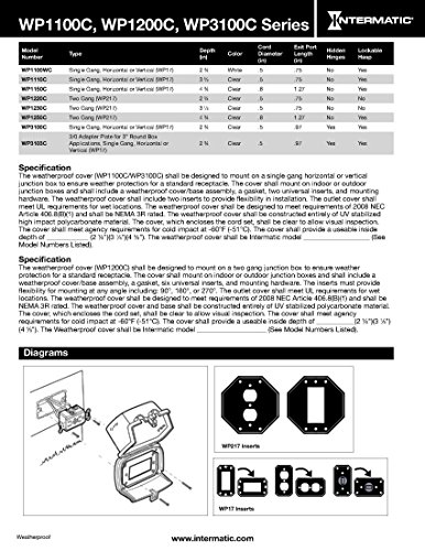 Box résistant aux intempéries Intermatic WP1110C boîtier prise étanche transparent