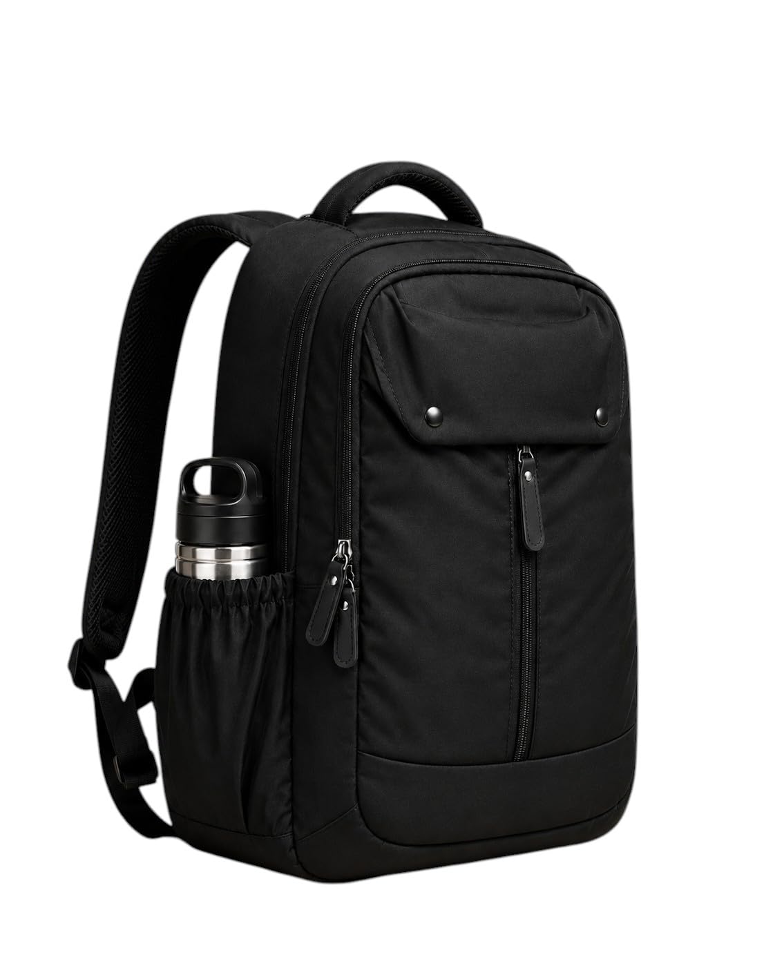 Black Laptop Backpack for Men & Women | Water Resistant College & Office Bag | Lightweight Travel Backpack with Multiple Compartments | School Bag for Boys & Girls-image-42