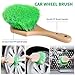 62'' Car Wash Brush with Long Handle, Scratch-Free Soft Bristles Sturdy Car Wash Mop, Complete Cleaning Brush Kit Wash Mitt Towel Windshield Squeegee Wheel Tire Brush for Car Truck RV Green