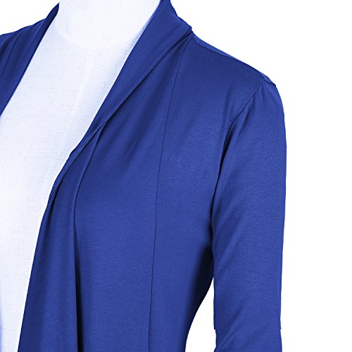 Image of Urban CoCo Women's Drape Front Open Cardigan Long Sleeve Irregular Hem