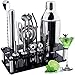 Tonsooze Cocktail Shaker Set, 18 Pezzi Kit Set Cocktail, 750ml Kit da Barman in Acciaio Inox, Strumento Accessorio Barra Professionale, Set Regalo con Ricettario per Drink, Casa, Bar, Feste