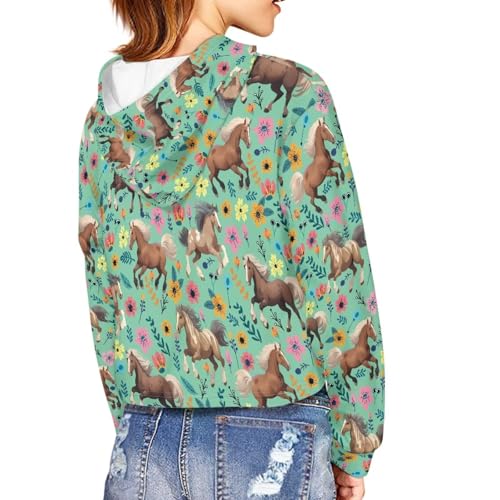 Girls Crop Tops for Kids Long Sleeve Crop Tops Pullover Hoodies3