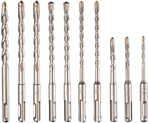 Rotary Hammer Sds Plus Drill Bits & Chisels Set- 20Pcs Concrete Masonry Sds Plus Drill Bits With Portable Plastic Box- Sds Plus Shank Fits Rotary Hammer #TOP2