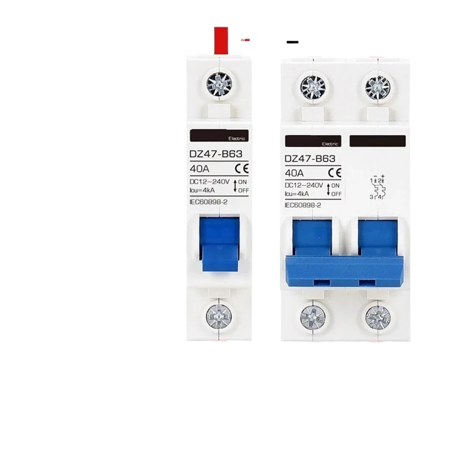 AIRUIXI DC MCB Breaker 12V-72V 150A 2P Circuit Breaker DZ47