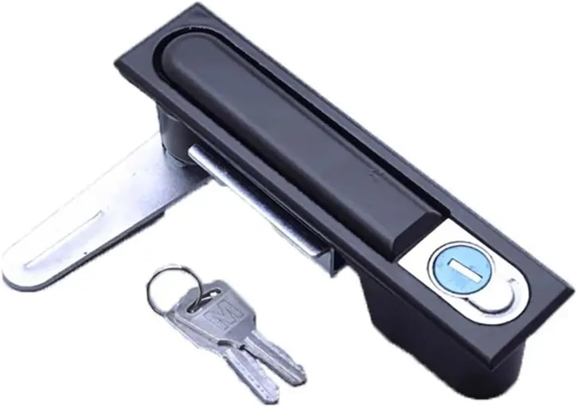 1Set Switch Mailbox Cabinet Door Lock Kit Power Distribution Box Electric Furniture Hardware Plane Aluminum Alloy(Black)