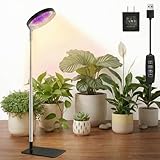 abbjx Indoor Plant Growth Lamp, Full-Spectrum 48-LED Indoor Plant Lamp, 3 Selectable Spectra, 3/9/12 Hours, 10 Brightness, Adjustable Height from 7 to 26 Inches