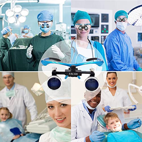 Lupas dentárias 3.5x óculos cirúrgicos médico com farol de led dentista óculos lupa binocular com es