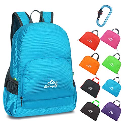 Yovanpur Mochila Plegable Ligero Impermeable 20l Bolsa Empacable con Mosquetón de 1