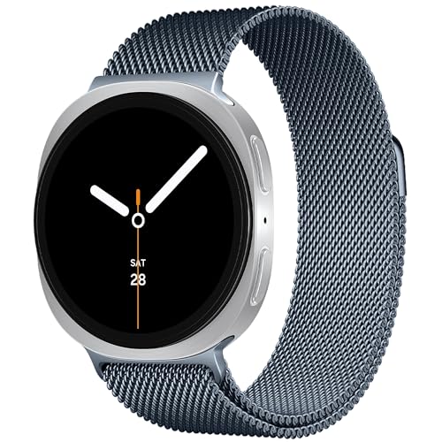 Image of Compatible with Samsung Galaxy Watch 8 Strap Metal 40mm /44mm magnetic milanese Loop Galaxy Watch 8 Classic Band 46mm Replacement Watchband Black Gold Rose Pink (No Watch)