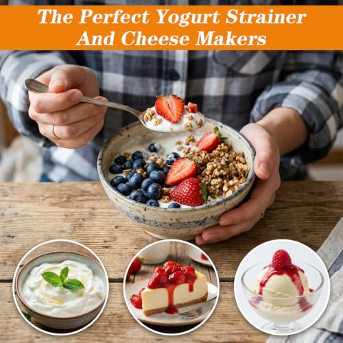 Nogeqi 3PCS Nut Milk Bag, Reusable Nylon Straining Bag, 200 Mesh Cheese Cloths for Straining Fine Mesh Bags for Filtering Yogurt Fruit Juice Coffee Tofu Tea Cheese, 24x36cm/30x45cm - Image 7