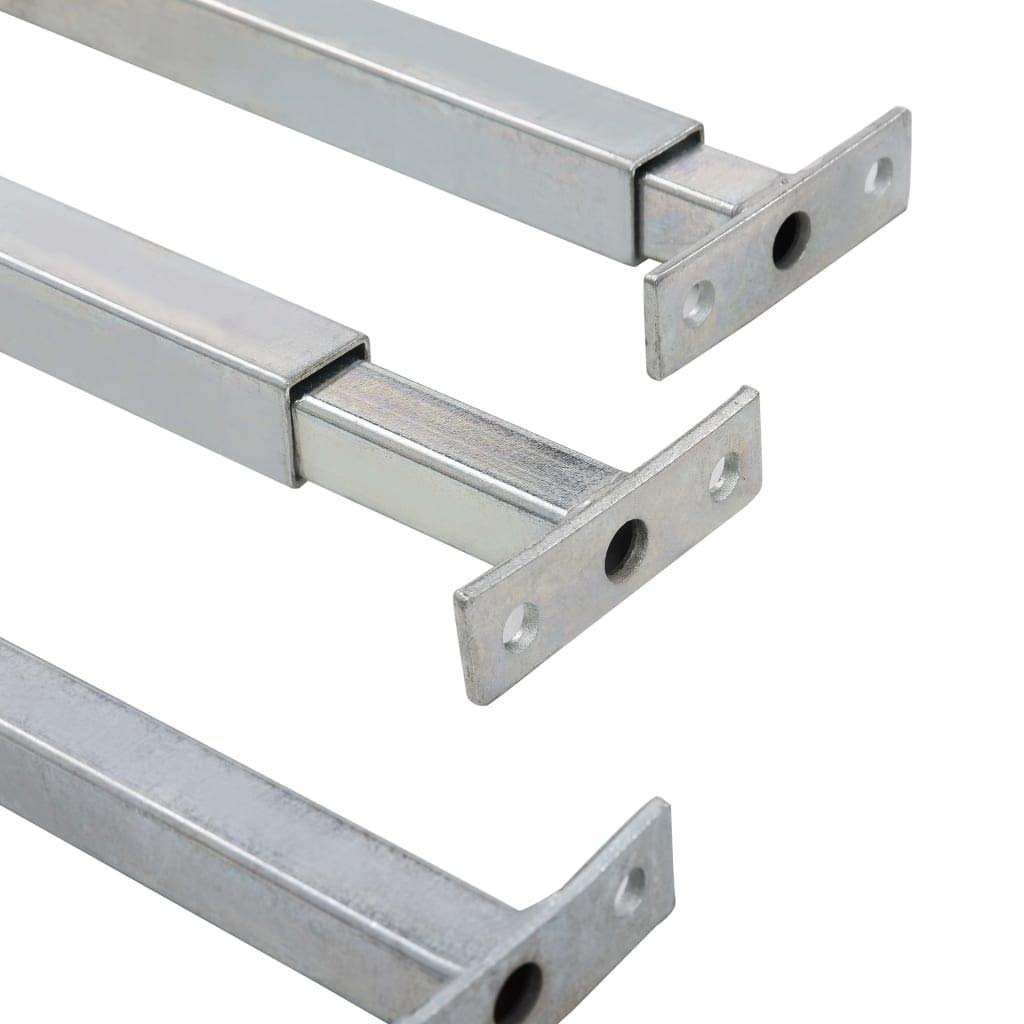 Benkeg Barras De Ventana De Seguridad Barras De Seguridad Ajustables para Ventanas 3 Uds 710-1200 Mm De Acero con Galvanizado Eléctrico Plateado