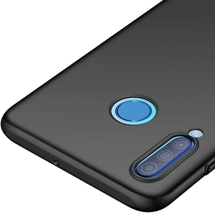 Richgle Funda Huawei P30 Lite, Negro Ultra Slim Protectora Funda Case Duro Cover para Huawei P30 Lite (6.15