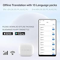 Vista 5 de Timekettle M3 Auriculares de traducción de idiomas 3 en 1, 43 idiomas y 96 acentos, traductor offline, sin suscripción, para explorar la vida