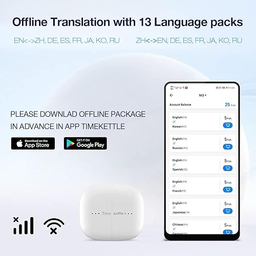Miniatura 5 de Timekettle M3 Auriculares de traducción de idiomas 3 en 1, 43 idiomas y 96 acentos, traductor offline, sin suscripción, para explorar la vida de