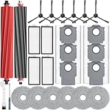 Bluearks 26 Stück Zubehörset für Roborock Qrevo Master/Qrevo Slim Roboter Saugroboter,1 Satz Hauptbürsten,4 Filter,6 Mop-Pads,6 Seitenbürsten und 6 Staubbeutel,Zubehör für Roborock Q Revo Master