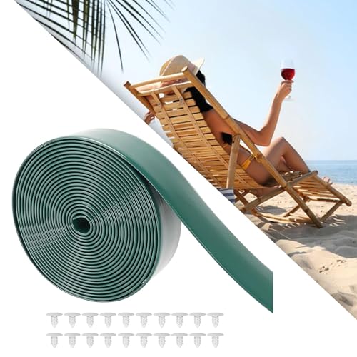 Sangles en vinyle pour réparation de chaises de patio d'extérieur vertes 5cm